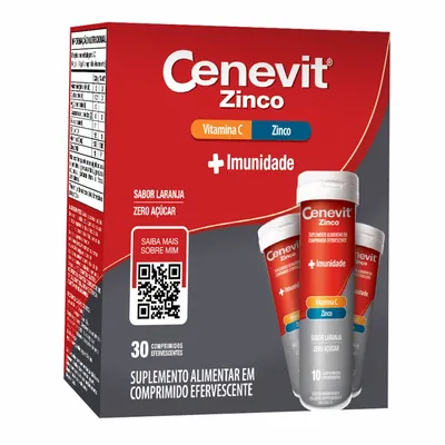 Cenevit Zinco 30 Comprimidos Efervescentes preço